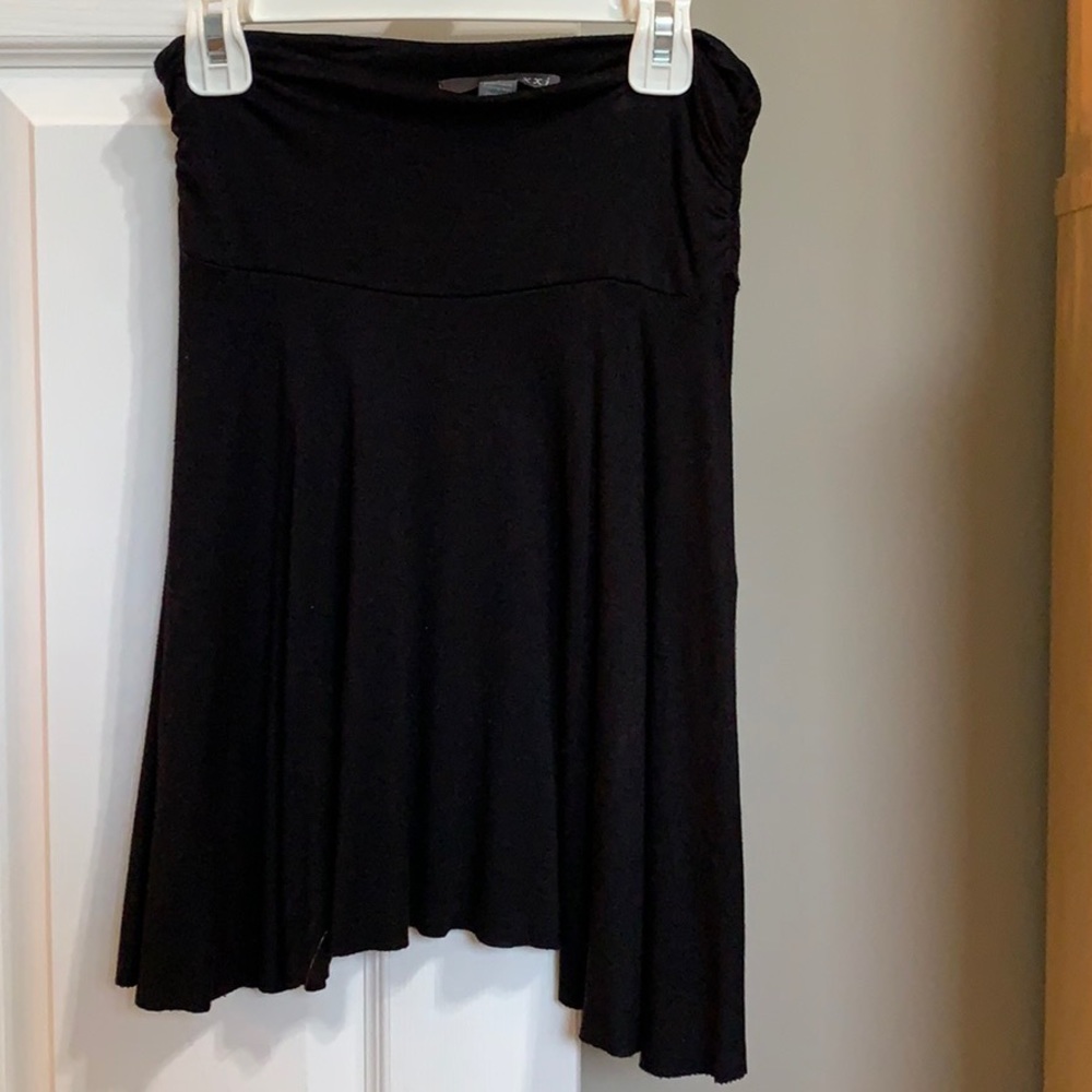 Black asymmetrical skirt